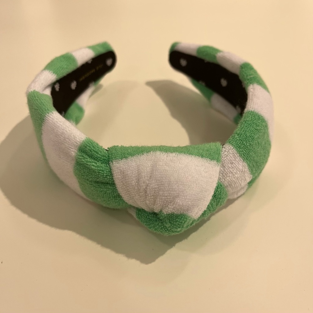 Lele Sadoughi Green Stripe Headband